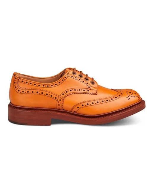 Tricker's Schoenen ,Bruin ,Leer Bourton Country Shoe in het Orange voor heren