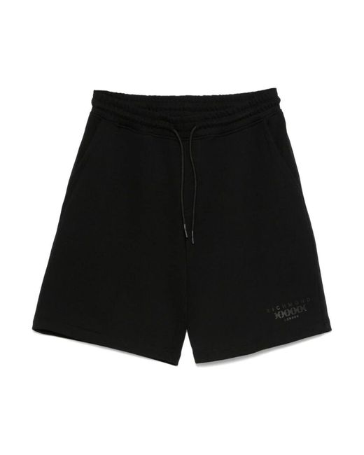 RICHMOND Schwarze Freizeitshorts in Black für Herren