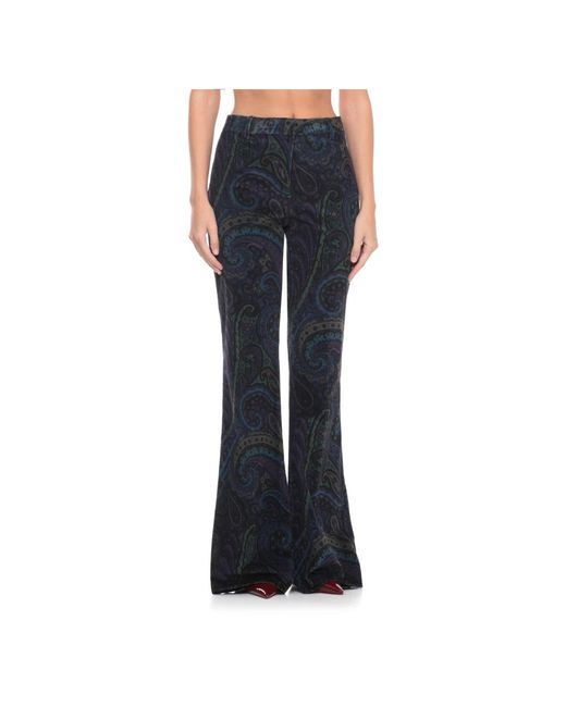 Wide Trousers Etro en coloris Blue