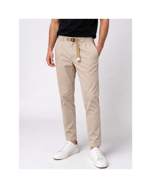 White Sand Natural Slim-Fit Trousers for men