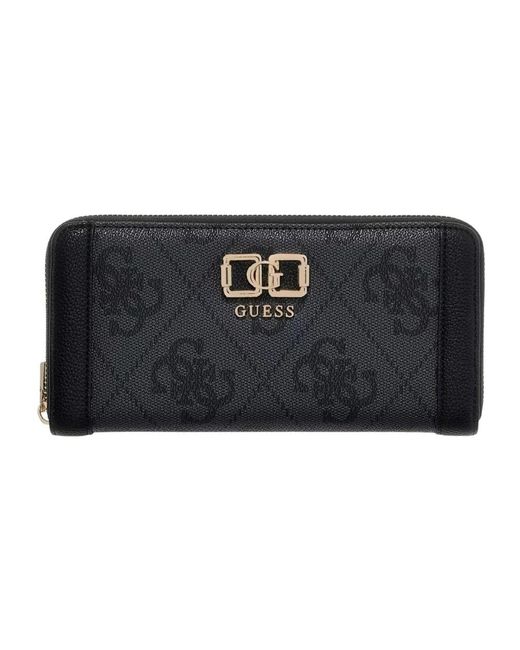 Guess Accessoires ,Zwart ,Karnilla Logo Slg Lr Wallet in het Black