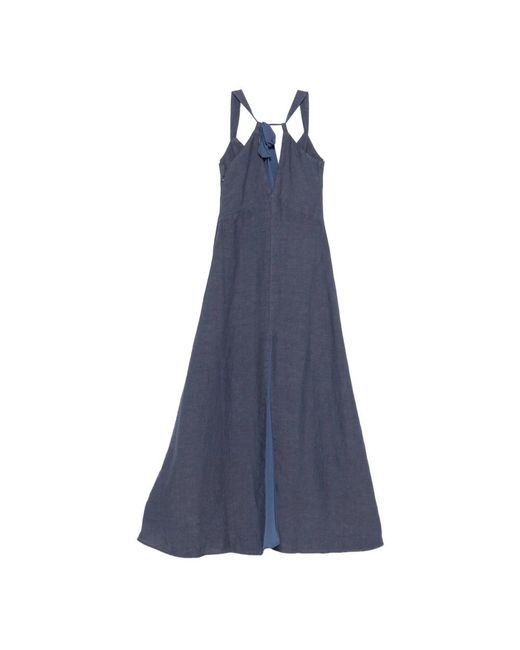 120% Lino Blue Maxi Dresses