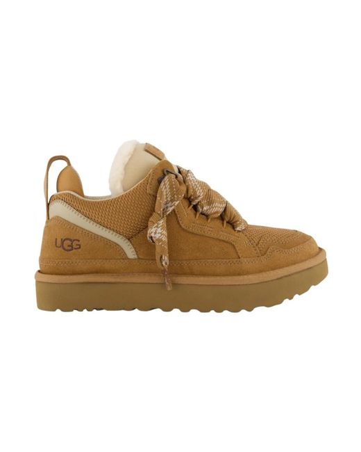 Ugg Schoenen ,Bruin ,Suède Sneakers Lowmel Chestnut in het Brown
