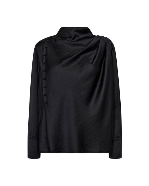 Blouses co'couture de color Black