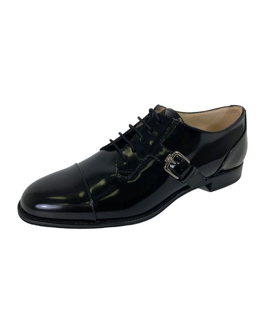 Tod's Black Leder Schnallenschuh Made