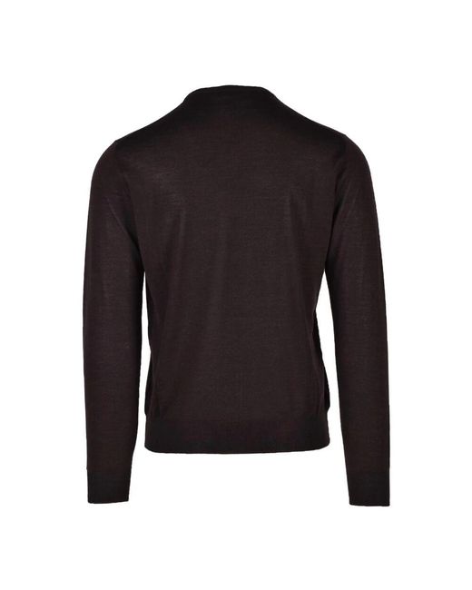 FILIPPO DE LAURENTIIS Black Round-Neck Knitwear for men