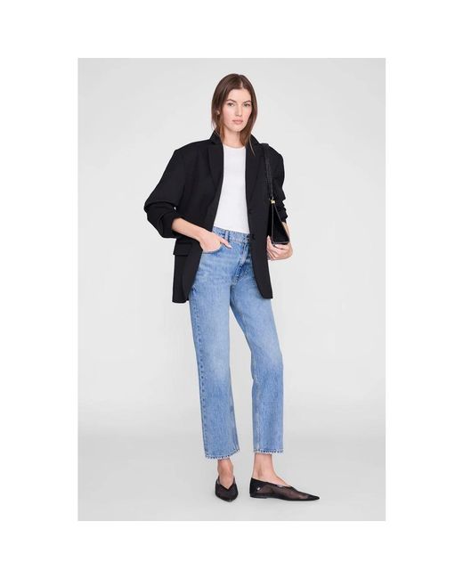 Anine Bing Blue Straight Jeans