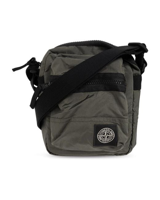 Stone Island Black Cross Body Messenger for men