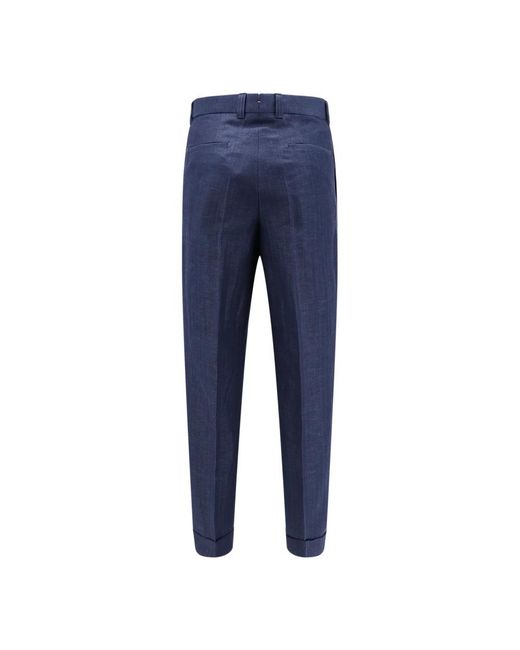Boss Blue Slim-Fit Trousers for men