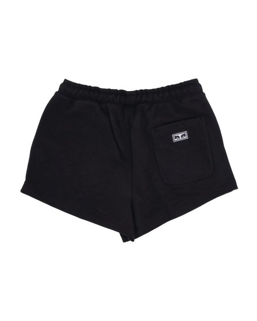 Obey Korte Broeken ,Zwart ,Katoen Lisa Terry Zwarte Shorts in het Black
