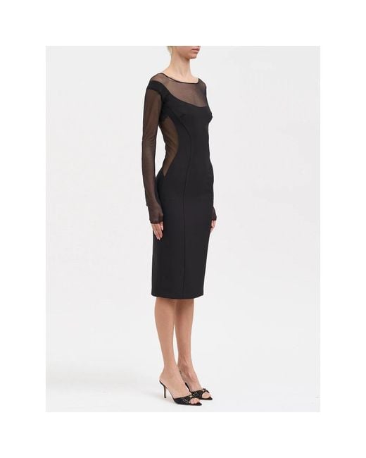 Elisabetta Franchi Black Midi Dresses