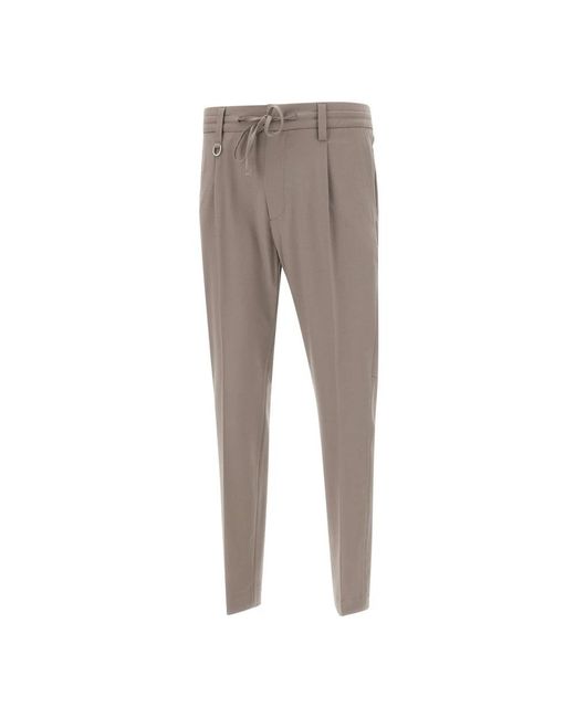 Paolo Pecora Gray Slim-Fit Trousers for men