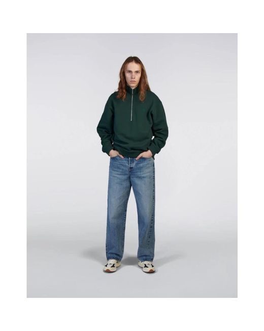 Edwin Hoodies & Sweatvesten ,Groen ,Sweatshirts in het Green voor heren