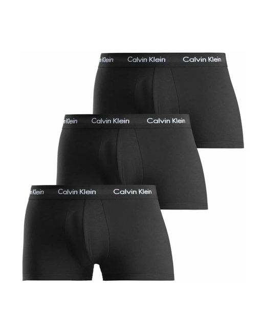 Boxer bassi 3 pezzi di Calvin Klein in Black da Uomo
