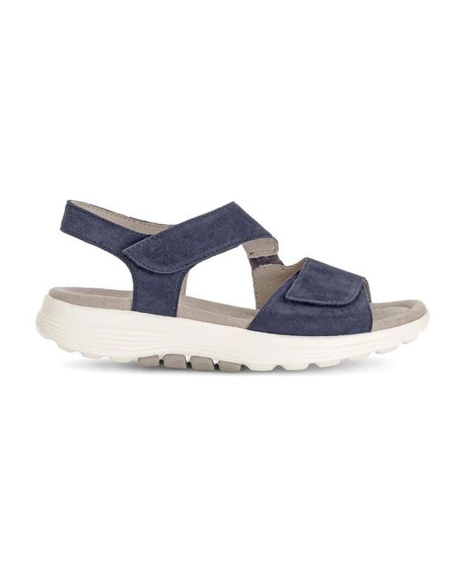 Gabor Blue Blaue Ledersandalen