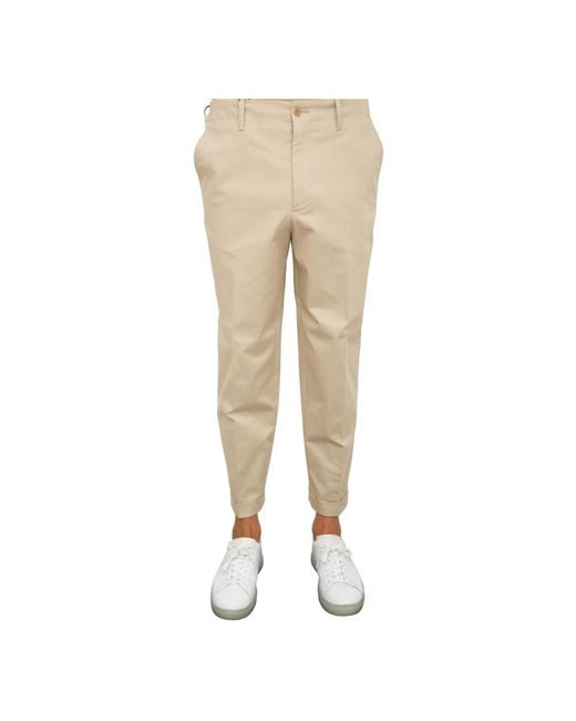 Etro Broeken ,Katoen Geplooide Tailleband Broek in het Natural voor heren
