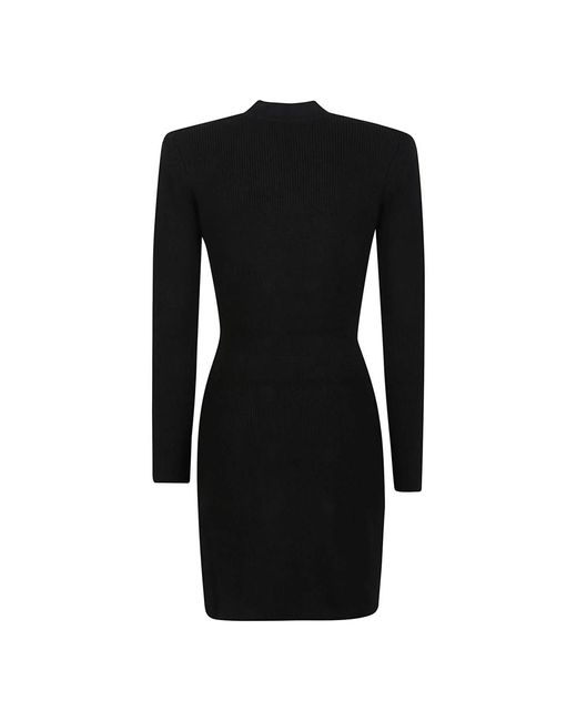 Knitted Dresses Elisabetta Franchi de color Black