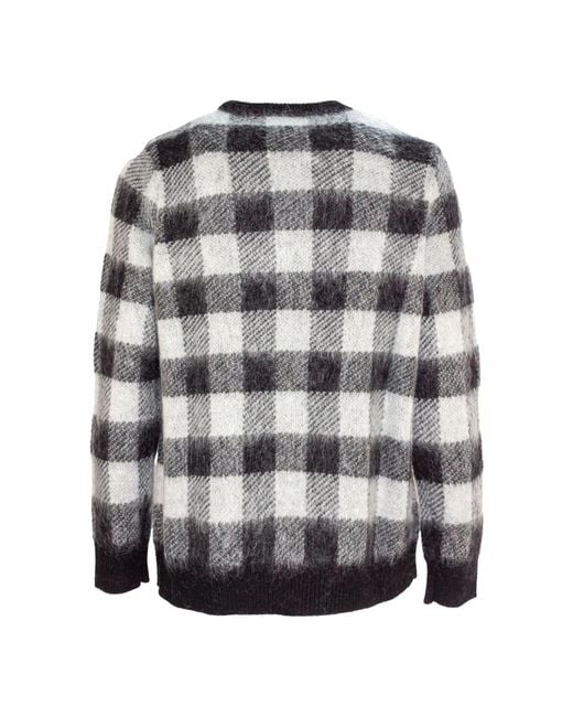 Round-Neck Knitwear Amaranto de hombre de color Gray