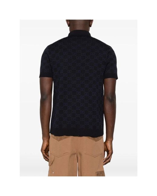 Gucci Black Polo Shirts for men