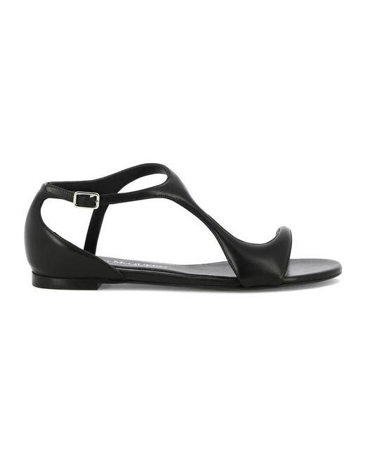 Alexander McQueen Black Flat Sandals