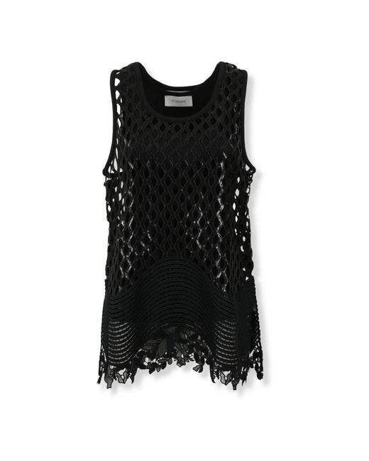 Sportmax Black Sleeveless Tops