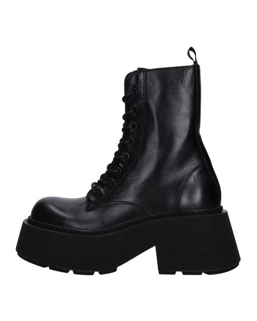 Vic Matié Black Lace-Up Boots