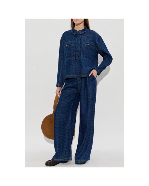 Munthe Ruxa Top in het Blue