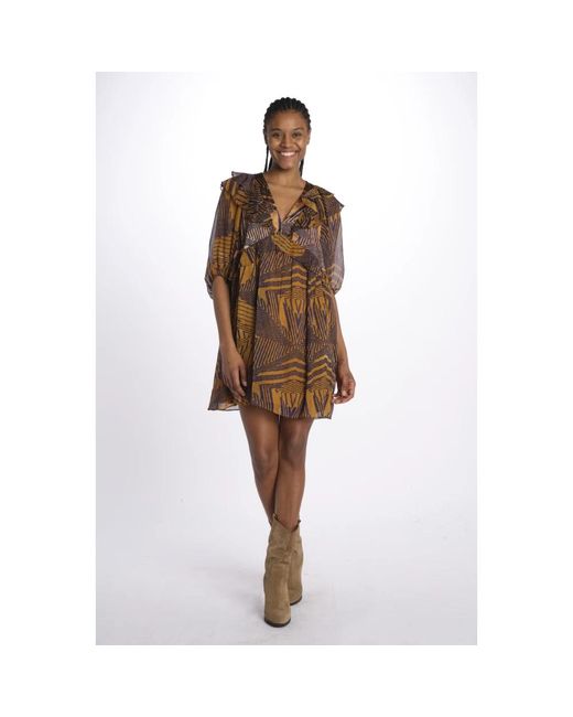 Ba&sh Brown Acacia Mini Dress