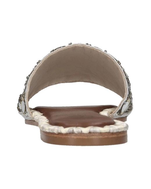 De Siena Gray Fabric Mule