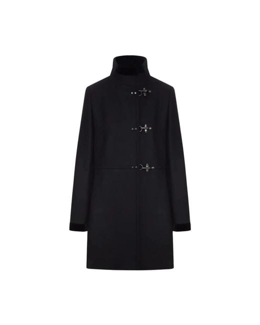 Fay Black Single-Breasted Coats