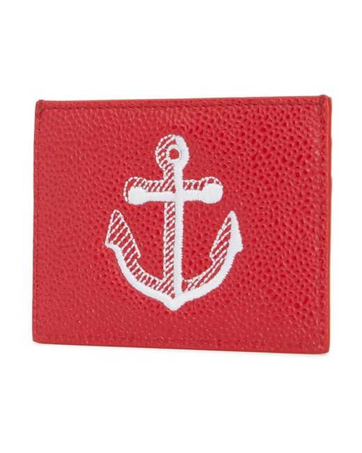 Thom Browne Red Leder Geldbörsen &Amp; Kartenhalter