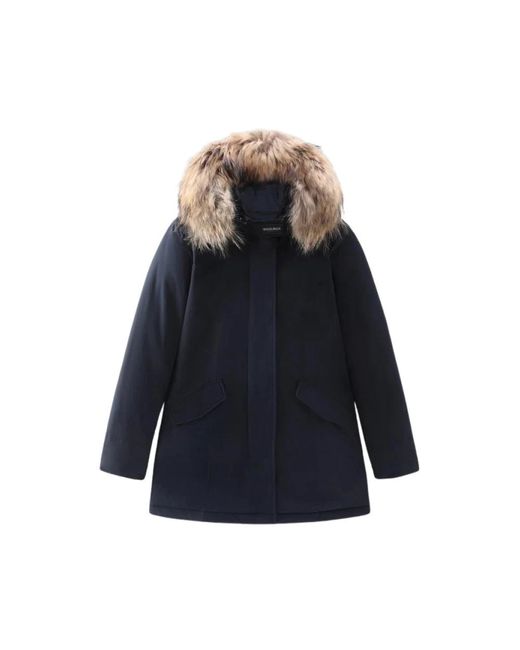Parka Ártica Con Piel Desmontable, Mujer, Talla Woolrich de color Blue