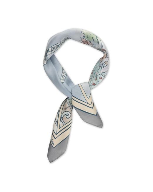 Stenstroms Blue Scarf 65Cm X 65Cm