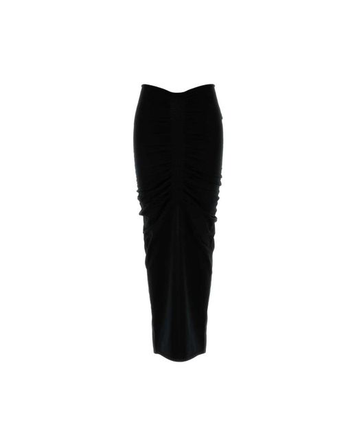 Alexander Wang Rokken ,Zwart ,Polyester Geplooide Maxi Rok in het Black