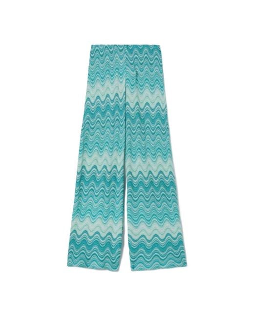 Mc2 Saint Barth Blue Wide Trousers