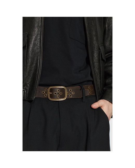 DSquared² Leather Belt With Studs in Brown für Herren