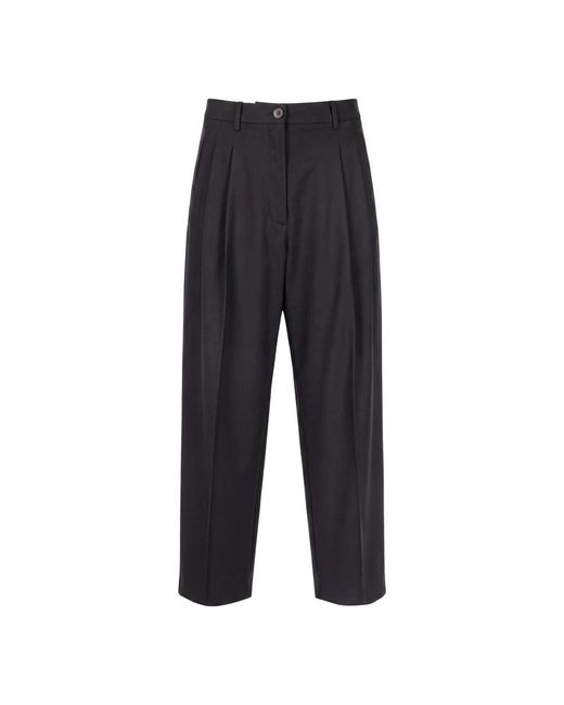 Alysi Blue Tapered Trousers
