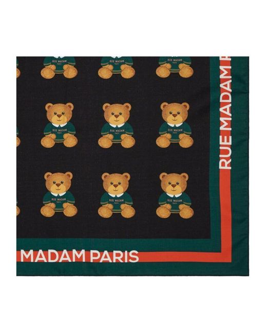 Rue Madam Black Schwarzer Teddy Twill Polyester Schal