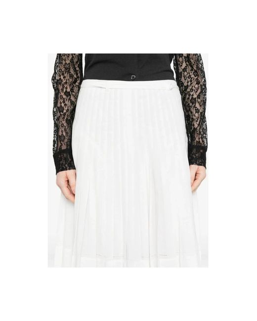 Low Classic Geplooide Rok in het White