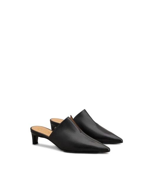 Tod's Black Heeled Mules
