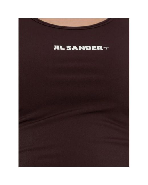 Jil Sander Brown Sleeveless Tops