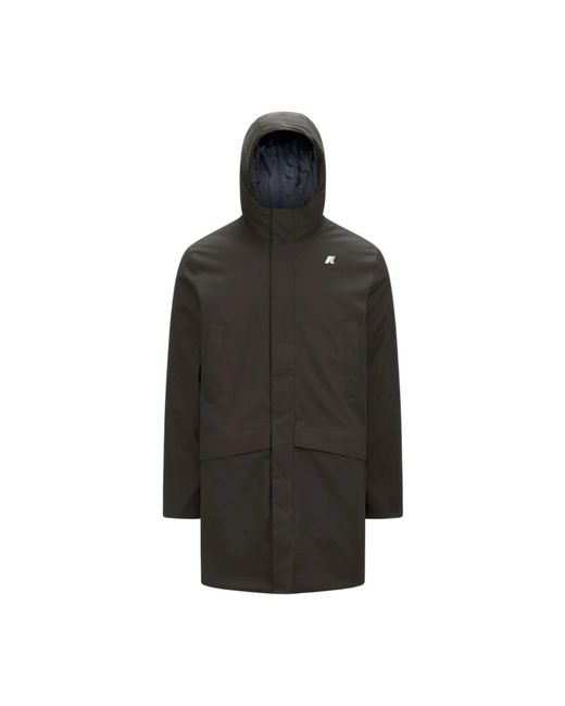 K-Way Jassen ,Groen ,Polyester Jarno Twill Marmotta Jacket in het Black voor heren