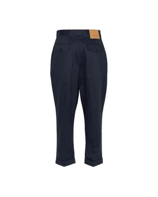 AMI Blue Cropped Trousers