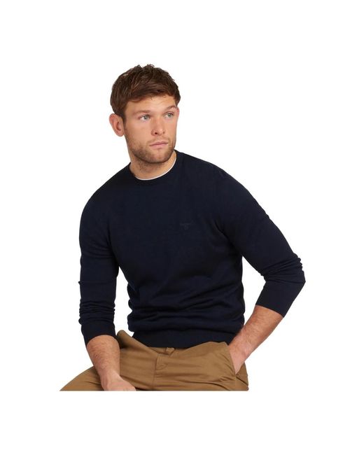 Barbour Blue Round-Neck Knitwear for men