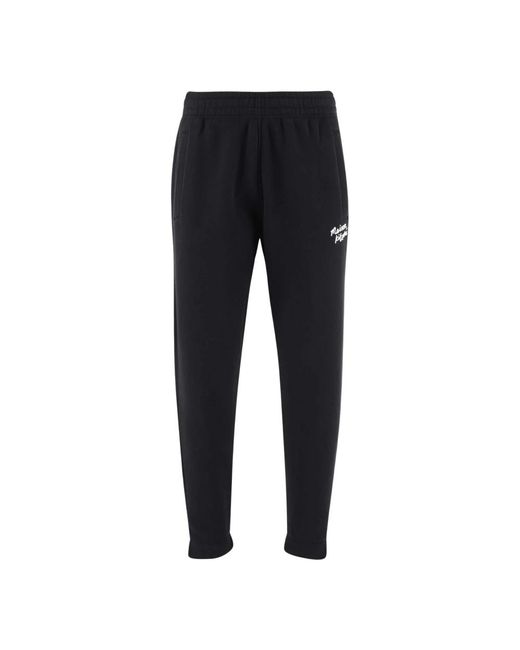 Maison Kitsuné Black Sweatpants for men