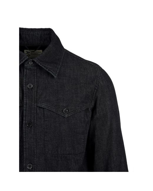 Aspesi Jassen ,Blauw ,Denim Denim Herenshirt Ce 51 G857 in het Blue voor heren