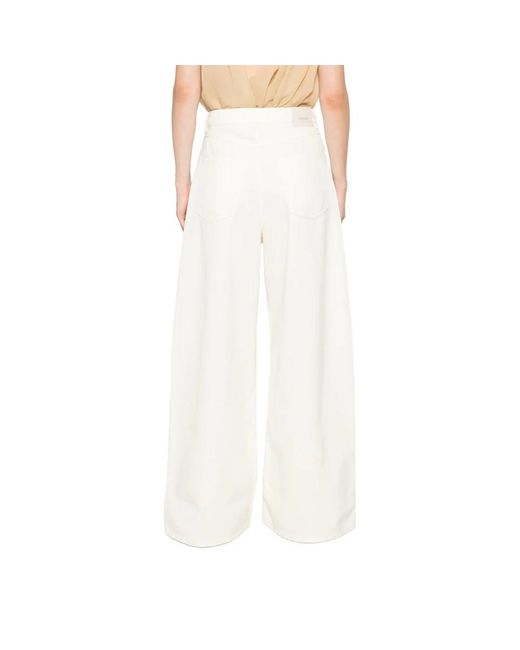 Sportmax White Wide Jeans