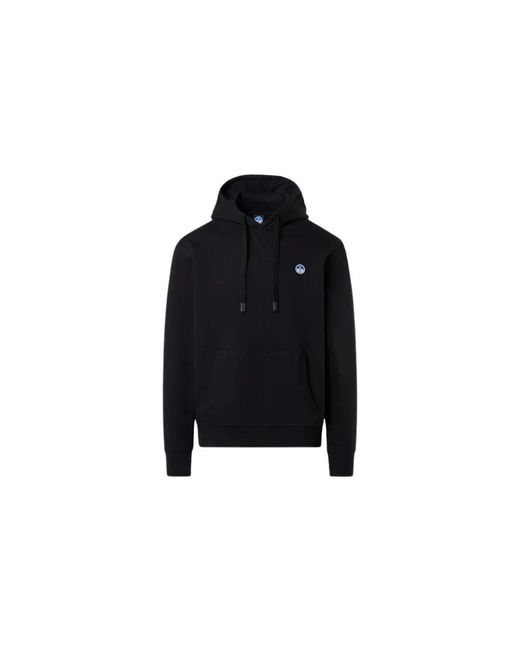 North Sails Hoodies & Sweatvesten ,Zwart ,Katoen Crewneck Hoodie in het Black voor heren