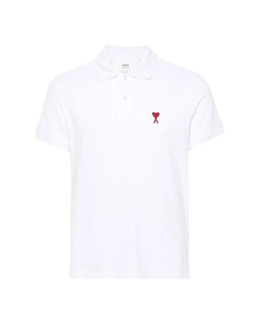 AMI White Polo shirts,weißes ami de coeur polo shirt