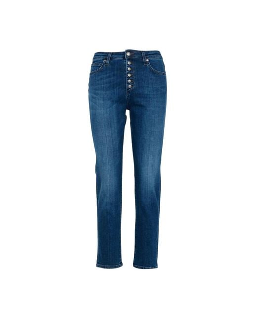 Roy Rogers Cropped Jeans in het Blue